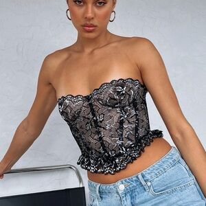 White Fox Boutique Save Your Tears Lace Bustier